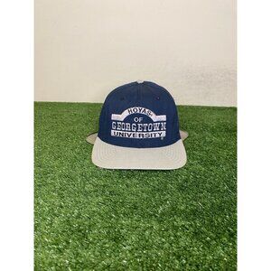Vintage Georgetown Hoyas hat cap snap back basketball blue silver mens 90s p cap